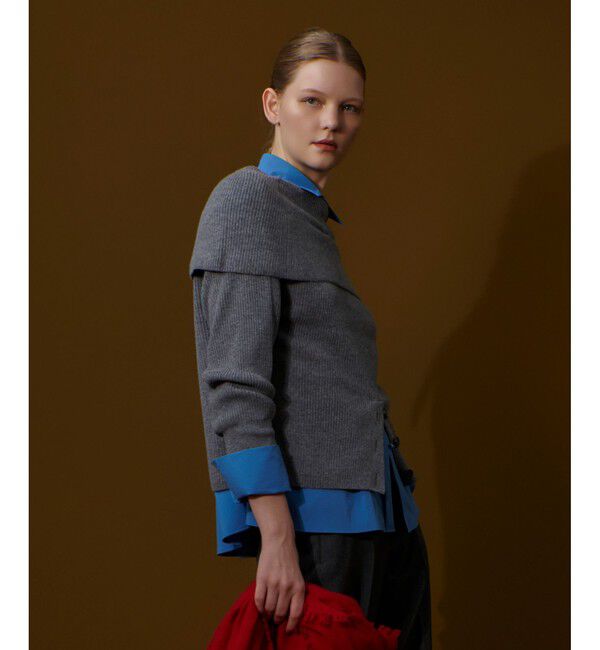 allureville「ビッグカラー2WAYネックプルオーバー」|ニット・セーター|