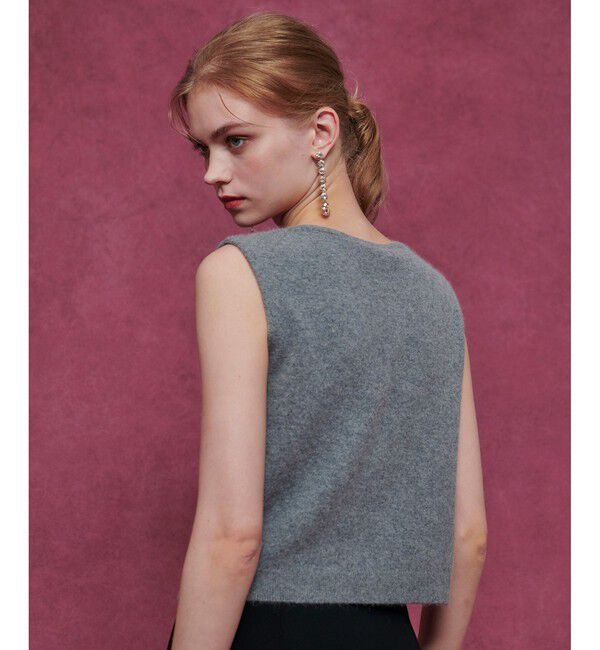 LOULOU WILLOUGHBY「【LOULOU WILLOUGHBY】ビーズフラワージレ」|ニット・セーター|