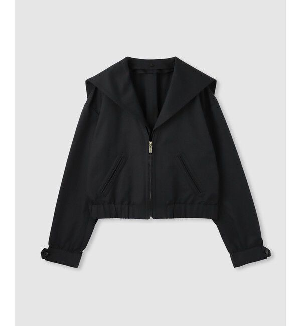 LOULOU WILLOUGHBY「【LOULOU WILLOUGHBY】シャンブレーツイルマリンブルゾン」|ブルゾン・スタジャン|ブラック