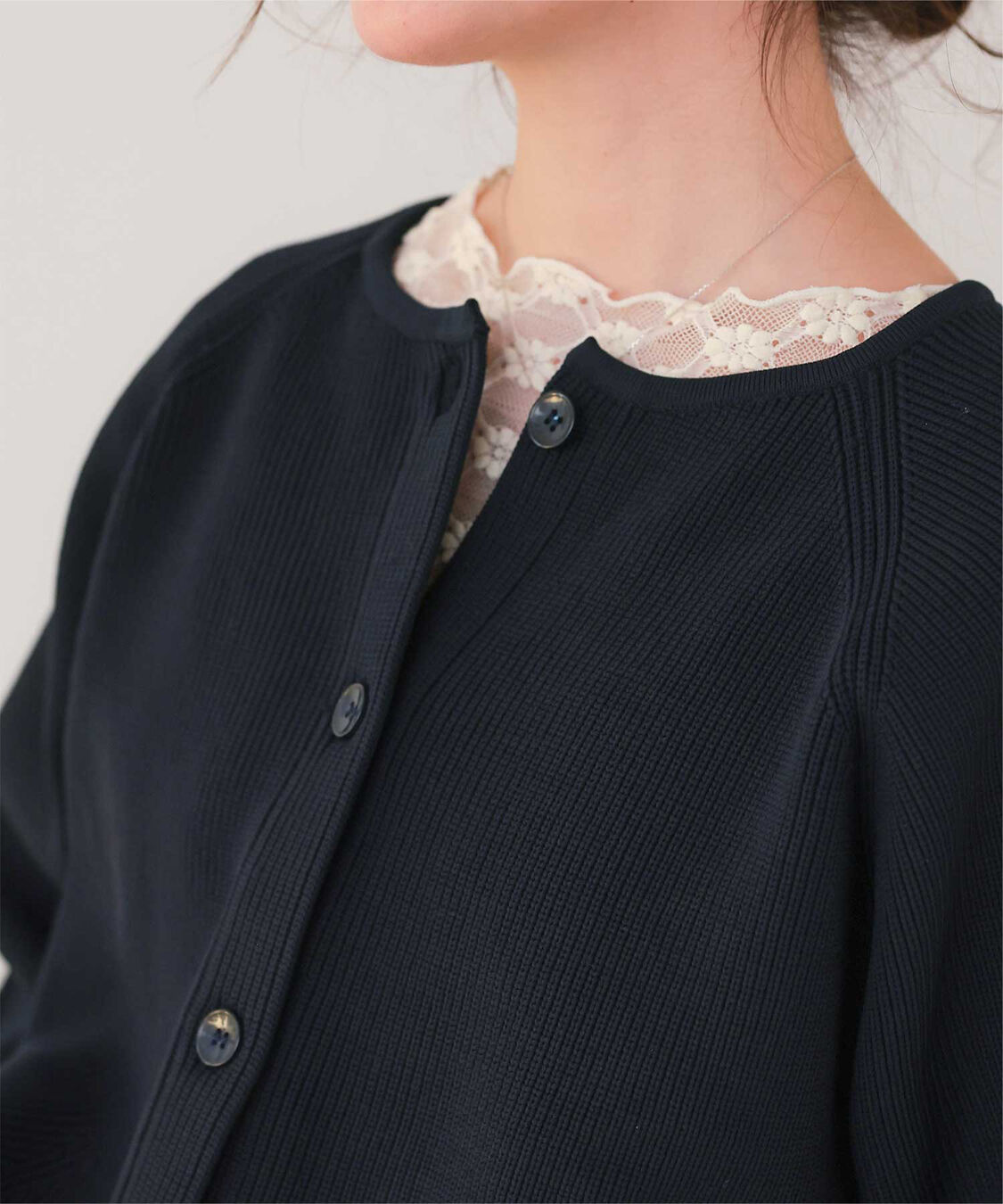 titivate「ペプラムデザインニットカーディガン」|ニット・セーター|