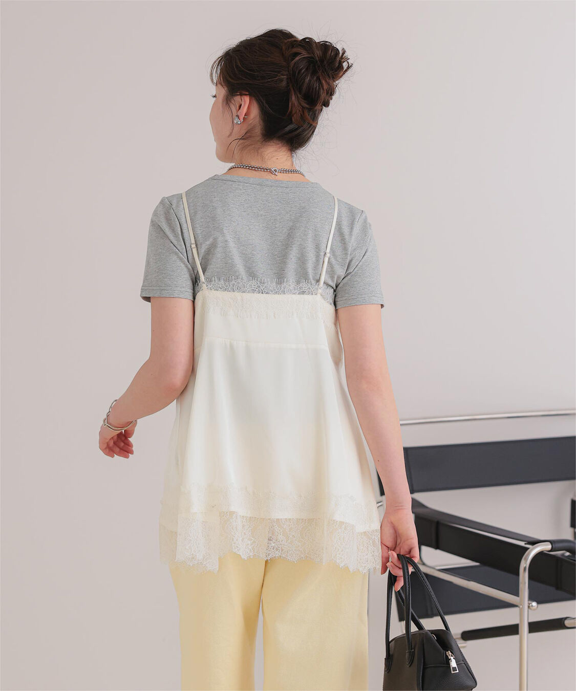 titivate「レースサテンキャミソールトップス」|キャミソール|