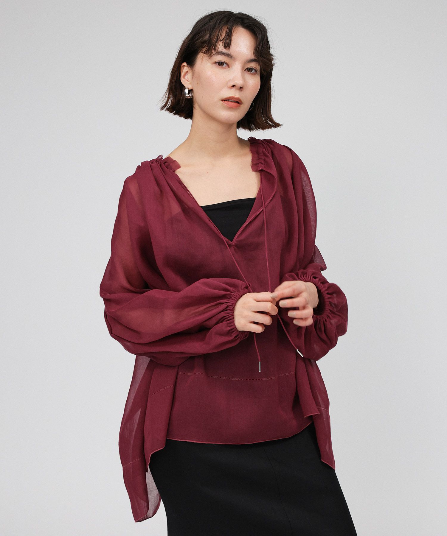 BABYLONE「2WAYオーガンジーブラウス」|シャツ・ブラウス|