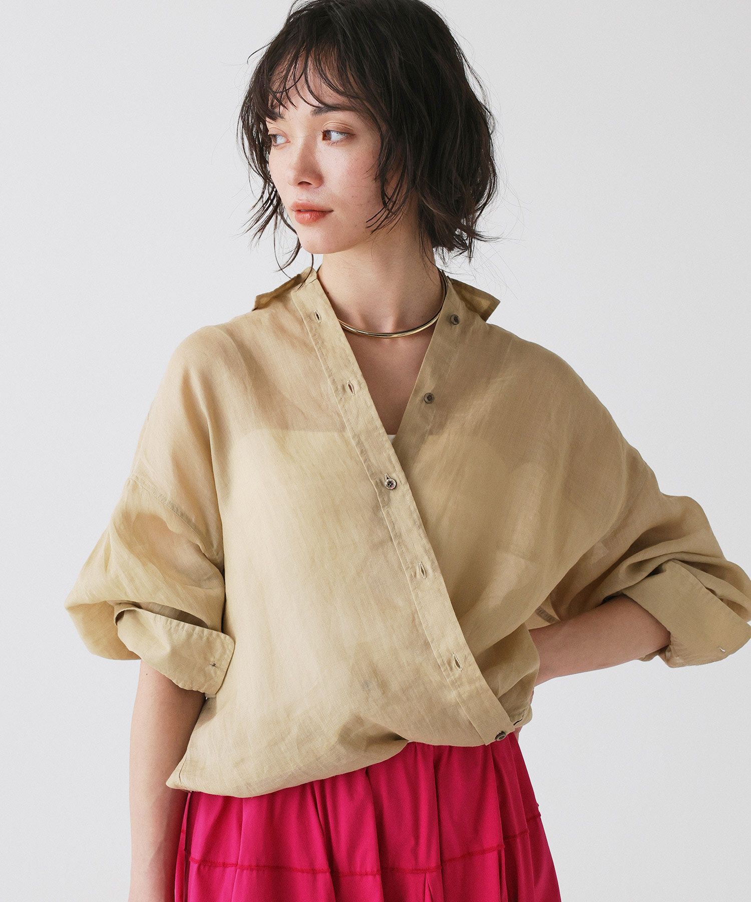 BABYLONE「ラミーシアーカシュクールシャツ」|シャツ・ブラウス|ﾍﾞｰｼﾞｭ