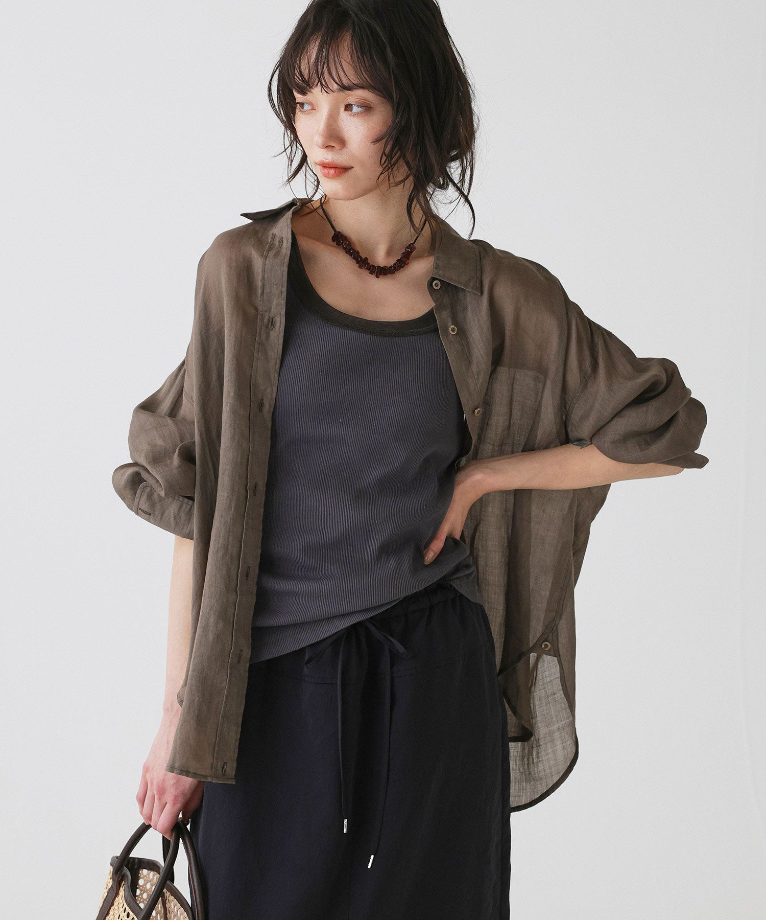 BABYLONE「ラミーシアーカシュクールシャツ」|シャツ・ブラウス|ｶｰｷ