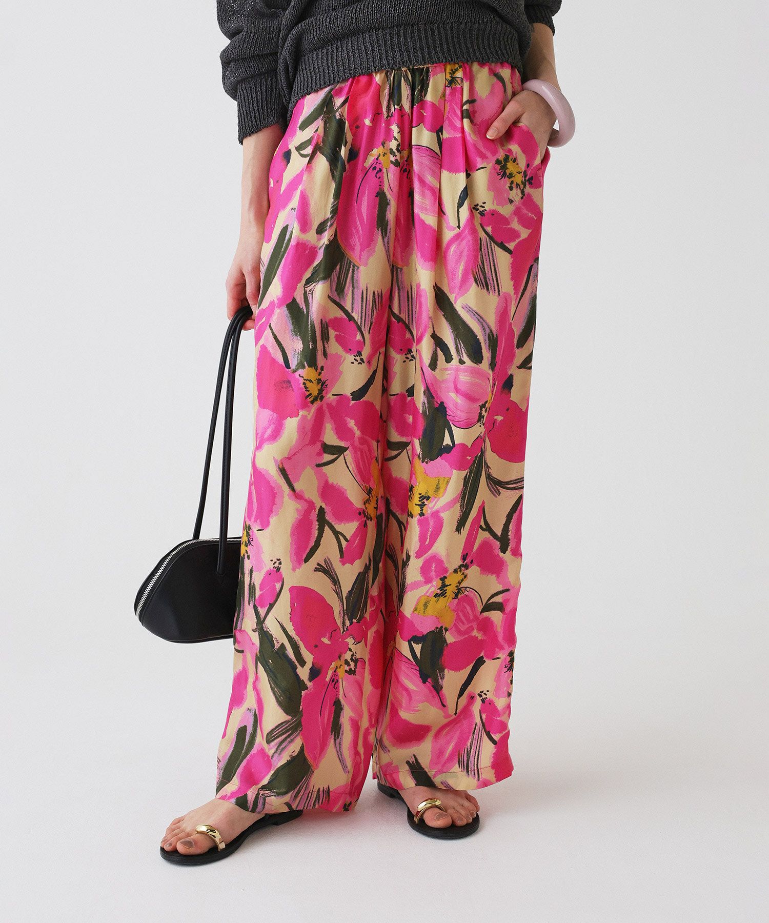 BABYLONE「ハナガライージースラックス」|スラックス|ﾋﾟﾝｸ