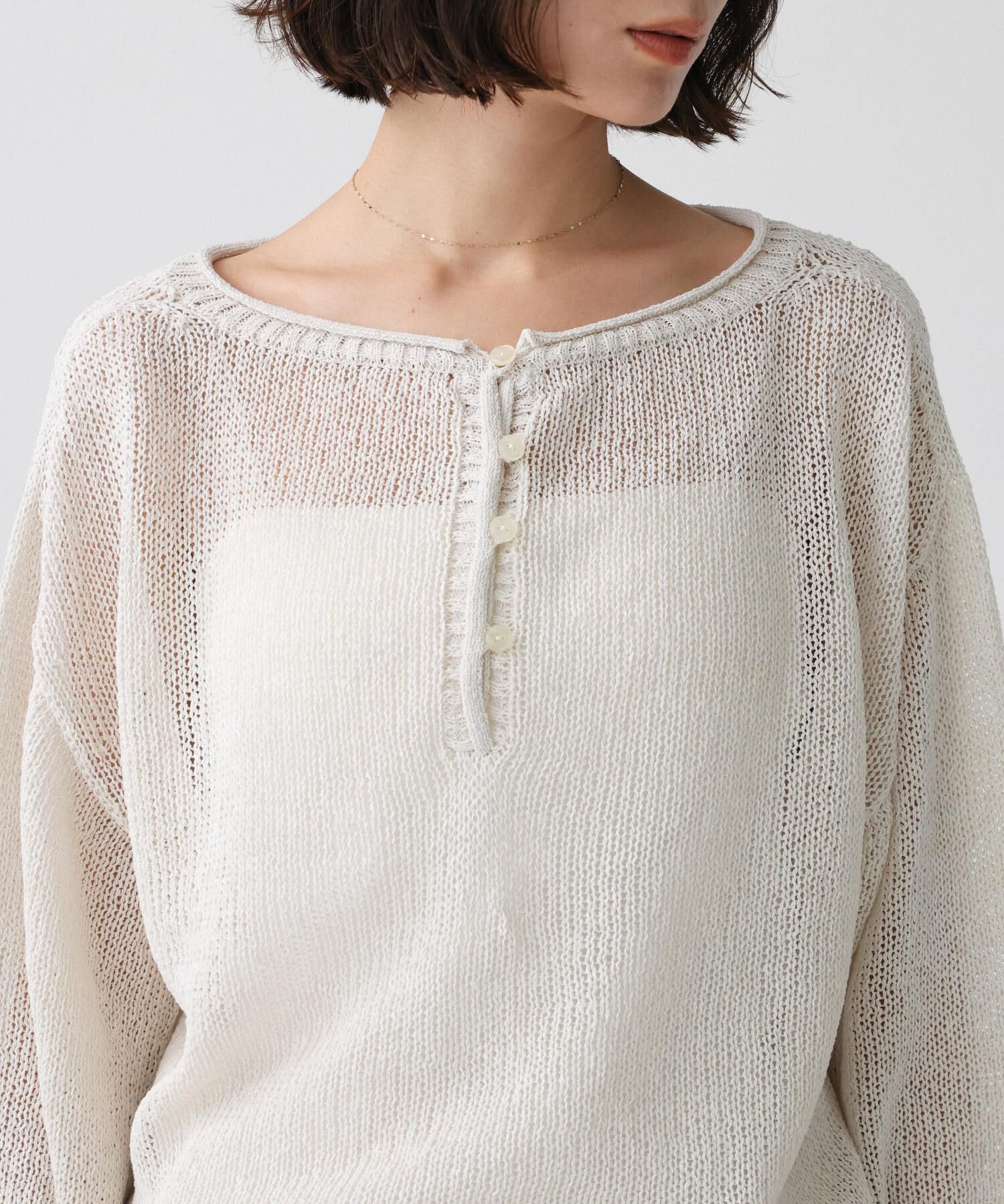 BABYLONE「ペーパー2WAYプルオーバー」|ニット・セーター|