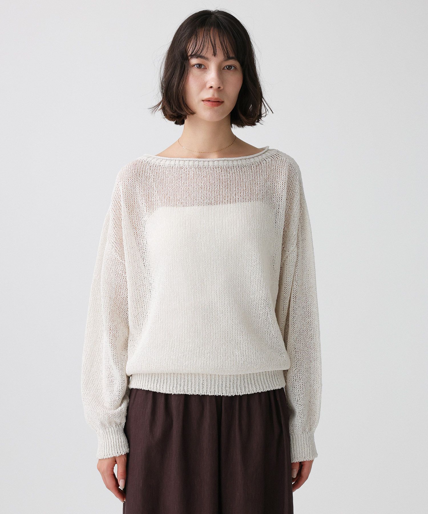 BABYLONE「ペーパー2WAYプルオーバー」|ニット・セーター|