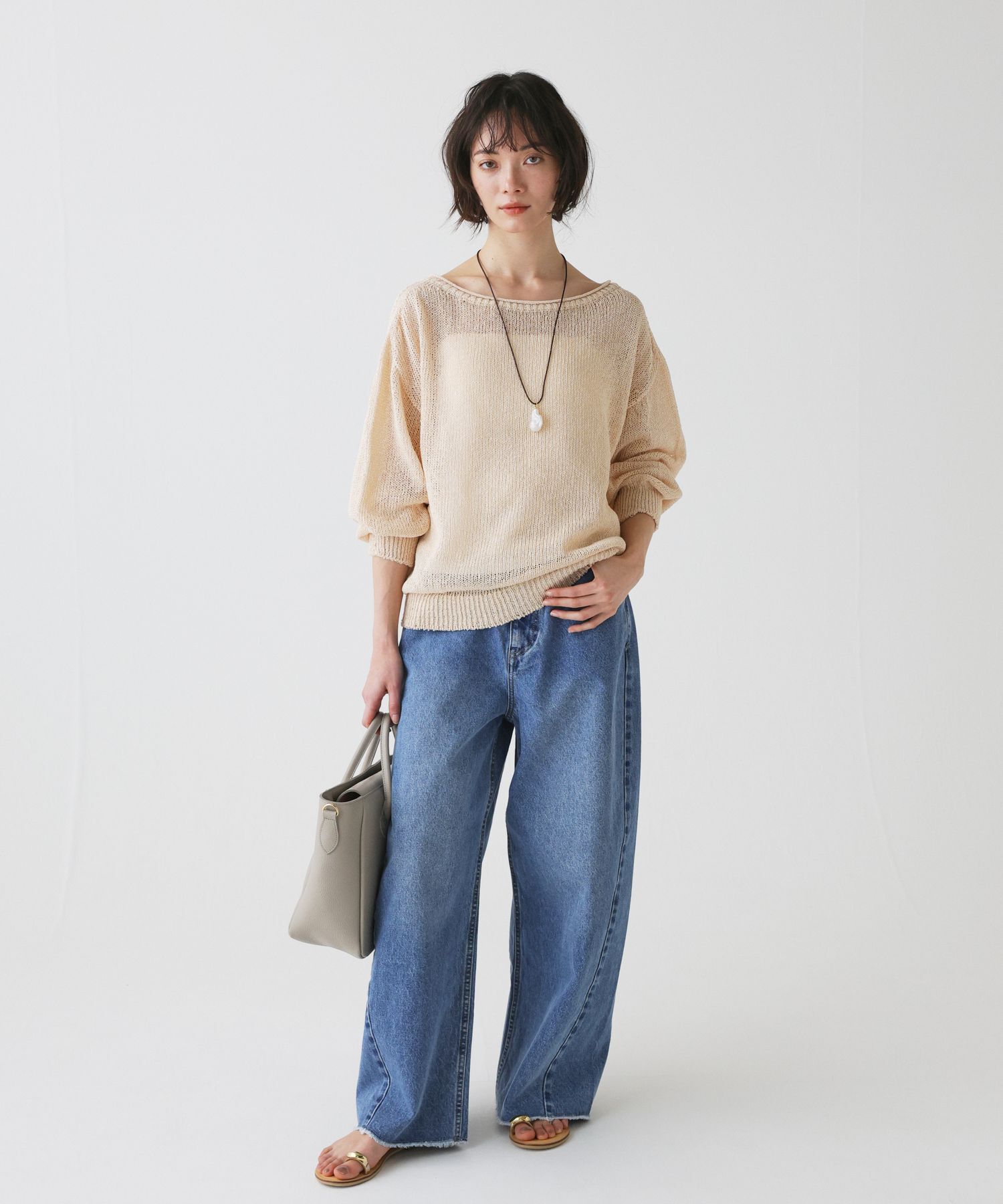 BABYLONE「ペーパー2WAYプルオーバー」|ニット・セーター|