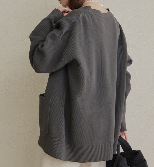  「【WEB限定/Du noir】スポンディッシュBIG Vネックカーディガン」|カーディガン|