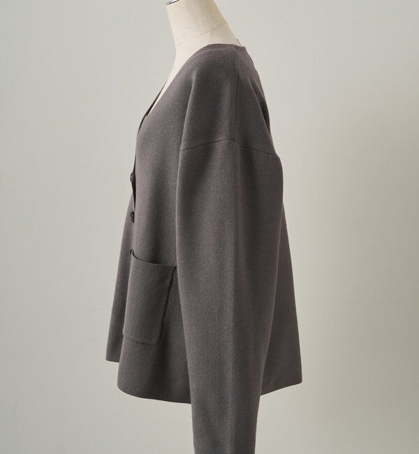  「【3点セット】ワッフルスクエアタンク＆Vネックカーデ+ワイドパンツセットアップ」|カーディガン|