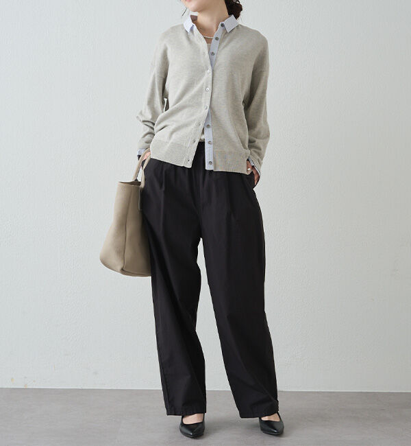  「ブラウスレイヤード風カーディガン」|カーディガン|