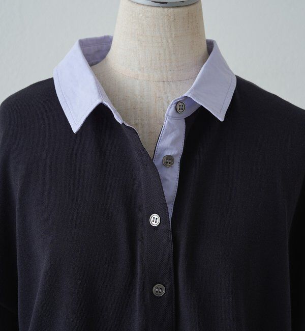  「ブラウスレイヤード風カーディガン」|カーディガン|