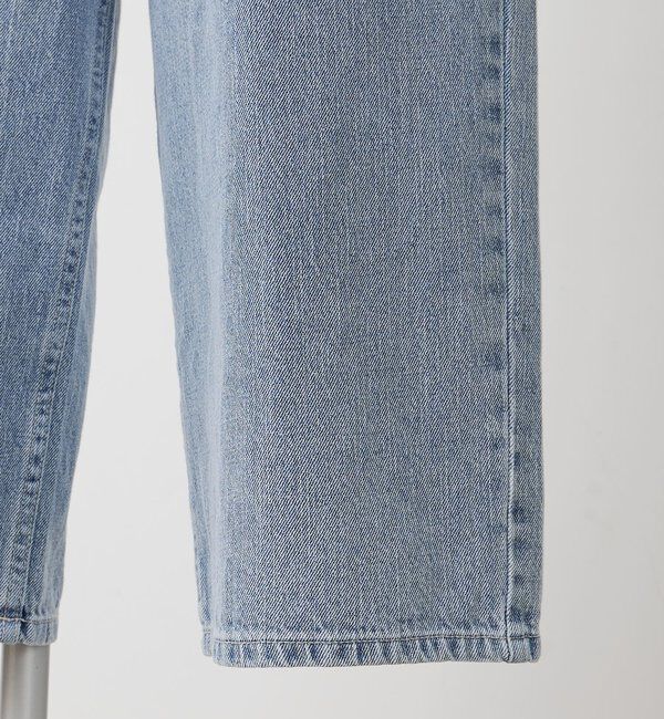  「ベルト付き綿麻デニムパンツ」|デニム|