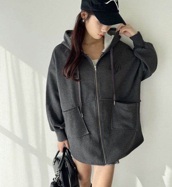  「【WEB限定】ビッグシルエットジップパーカー／裏毛」|プルオーバー|