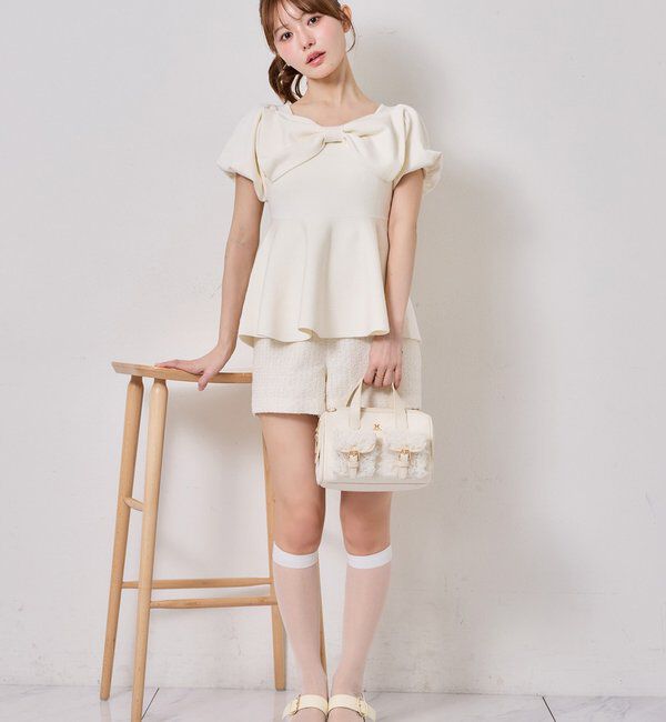  「リボンニットチュニック」|ニット・セーター|