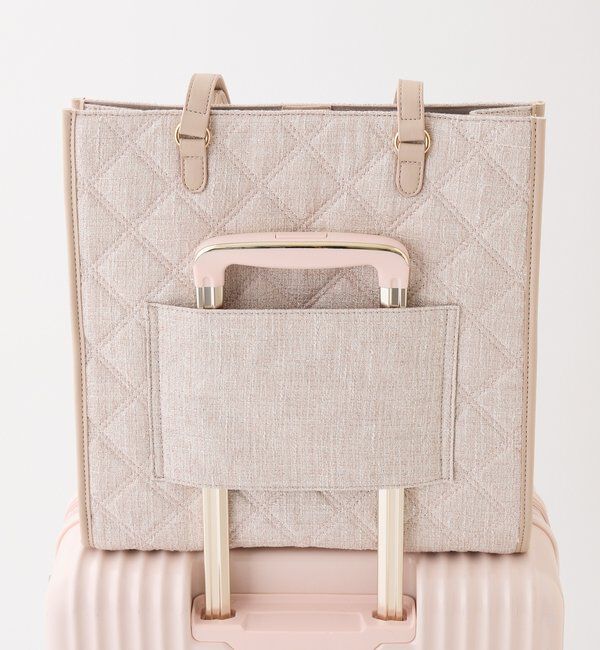  「【LouLoumei】キルティングビジューリボンチャームキャリーオントート」|ショルダー・メッセンジャー|