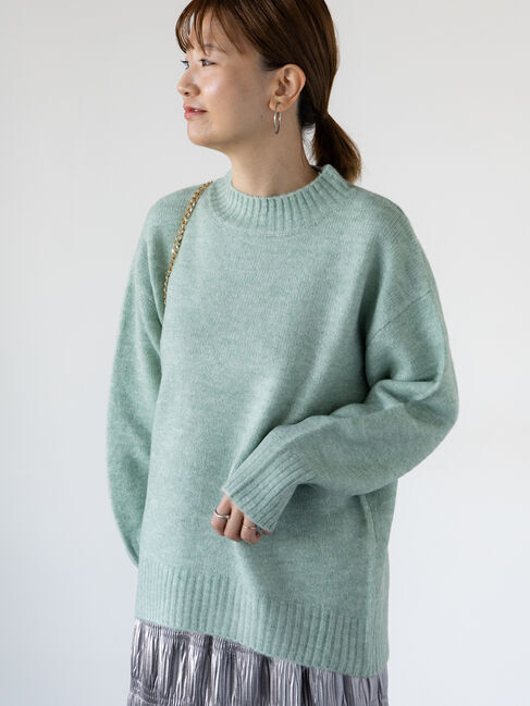 Lugnoncure「ふわふわハイネックニット」|ニット・セーター|グリーン