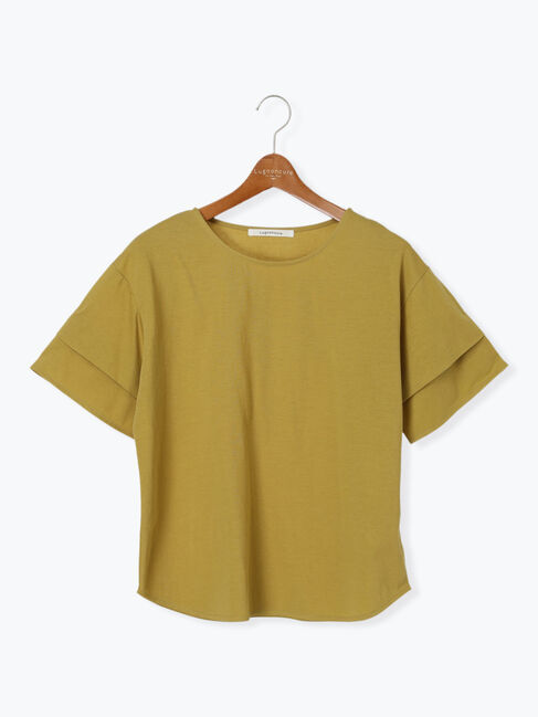 Lugnoncure「プレーティング袖タックTシャツ」|Tシャツ・カットソー|