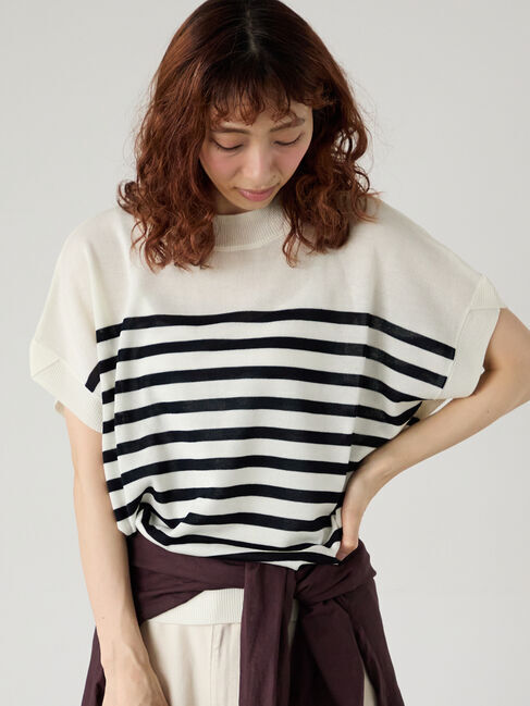 Lugnoncure「チューリップスリーブニット」|ニット・セーター|オフホワイト