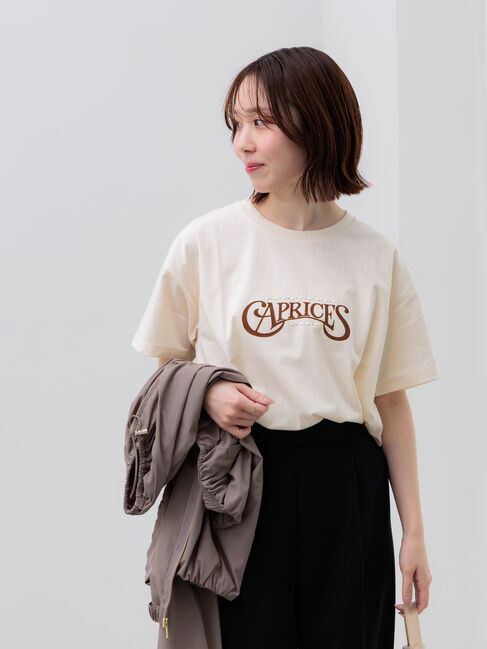 Te chichi「パール&ロゴプリントTシャツ」|Tシャツ・カットソー|