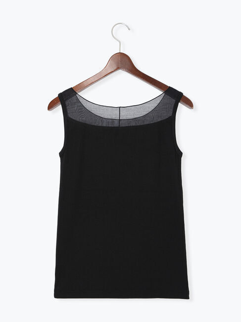 Te chichi「【接触冷感】シアー切替スクエアネックタンクトップ」|タンクトップ|