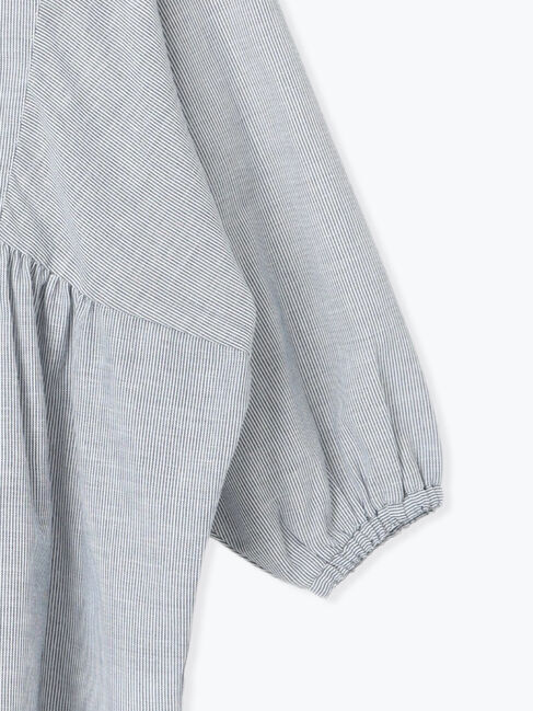 Samansa Mos2「切替ギャザーオーバーブラウス」|シャツ・ブラウス|