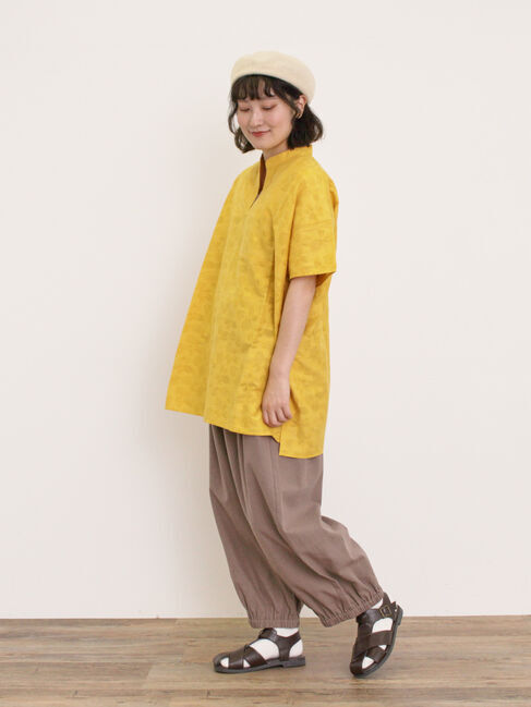 Samansa Mos2「レモン柄ジャカードチュニック」|シャツ・ブラウス|