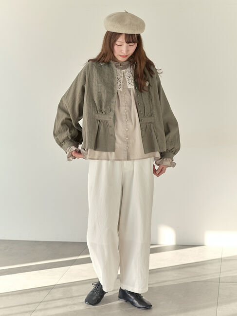 Samansa Mos2「【Cross&times;Staff】レース襟付きブラウス」|シャツ・ブラウス|