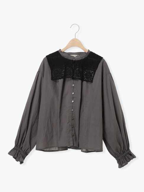 Samansa Mos2「【Cross&times;Staff】レース襟付きブラウス」|シャツ・ブラウス|