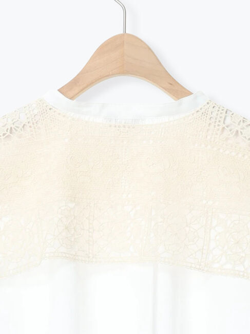 Samansa Mos2「【Cross&times;Staff】レース襟付きブラウス」|シャツ・ブラウス|