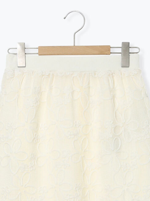 Samansa Mos2「刺繍レースメッシュスカート」|スカート|