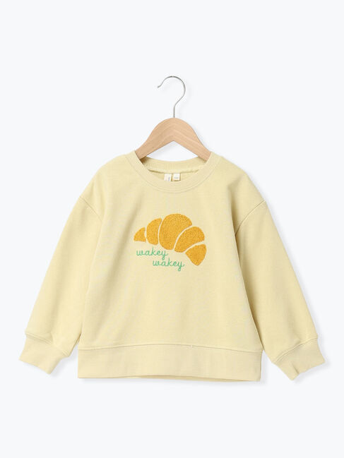 Samansa Mos2 Lagom「クロワッサンさがら刺繍トレーナー」|Tシャツ・カットソー|