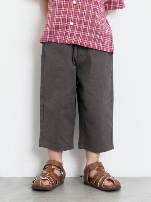 Samansa Mos2 Lagom「7分丈ストレッチツイルパンツ」|その他|チャコールグレー