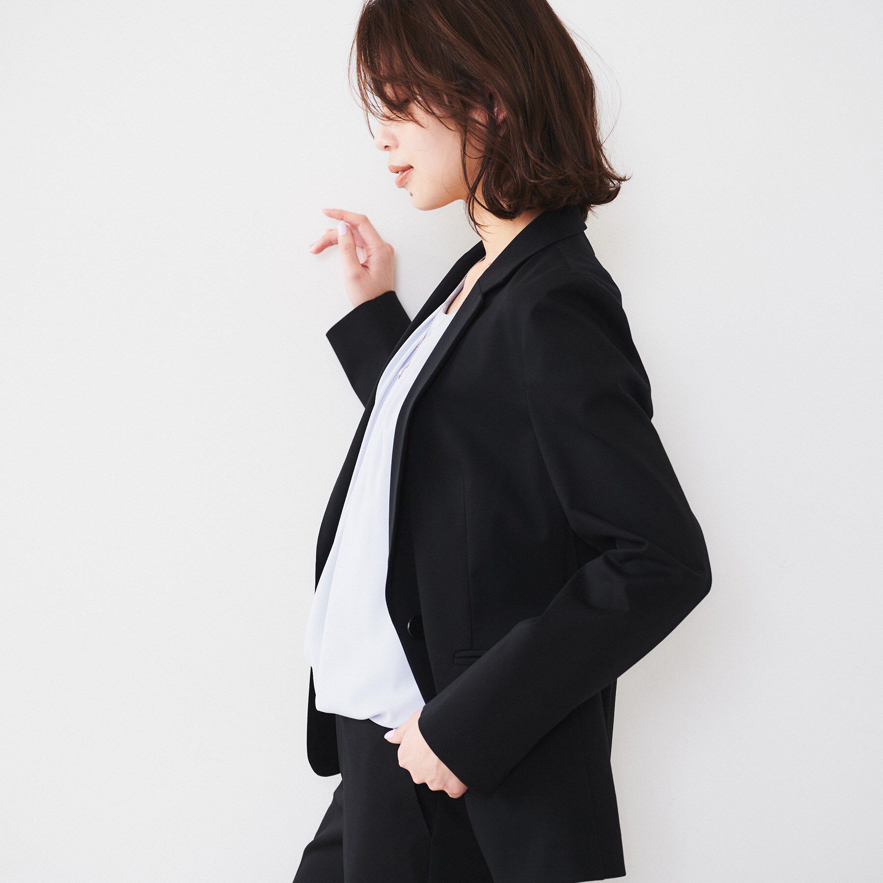 UNTITLED「【通勤スーツ】コットン混ジャージ テーラードジャケット」|テーラードジャケット|