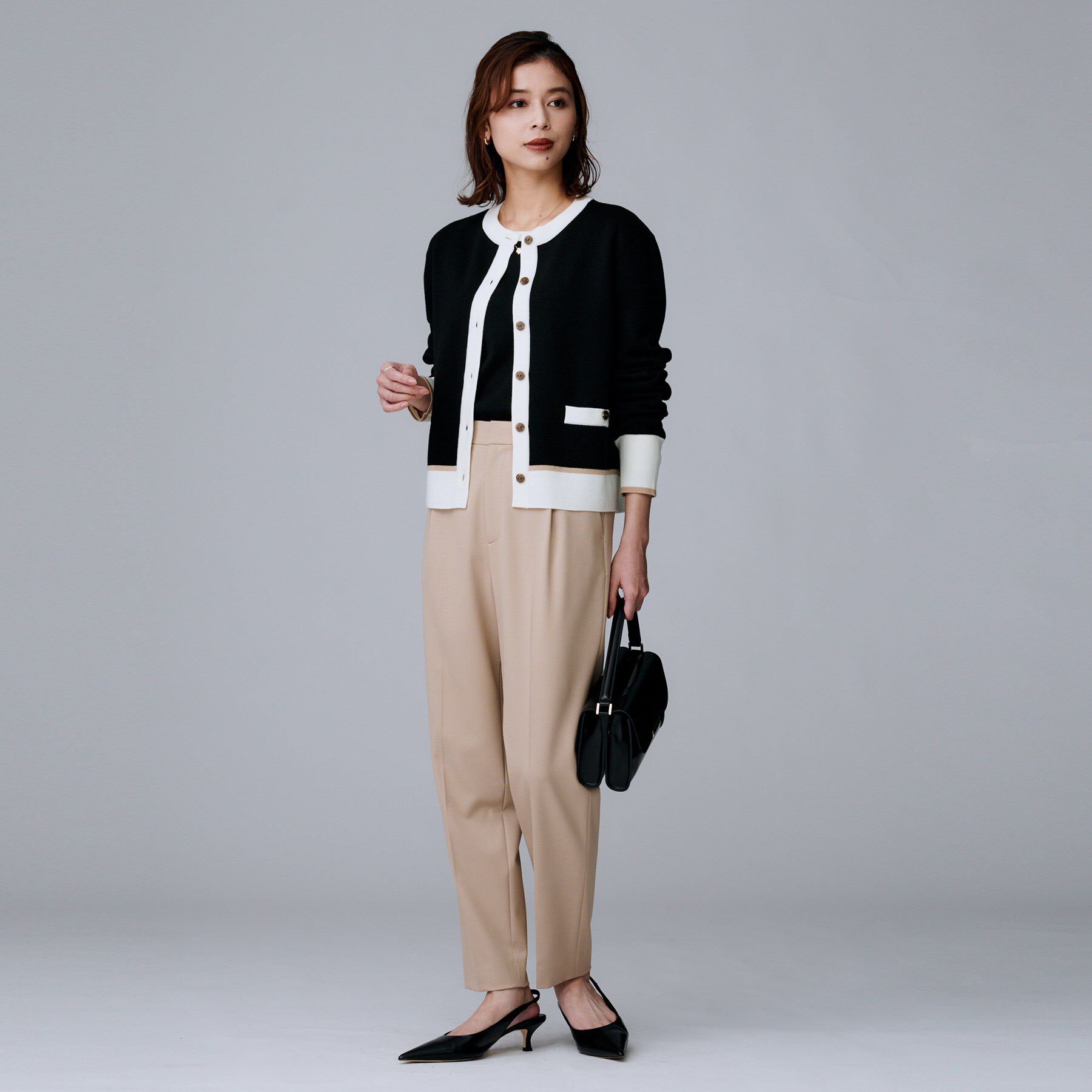 UNTITLED「【アンサンブル可/洗える】ウールミラノリブニット」|ニット・セーター|