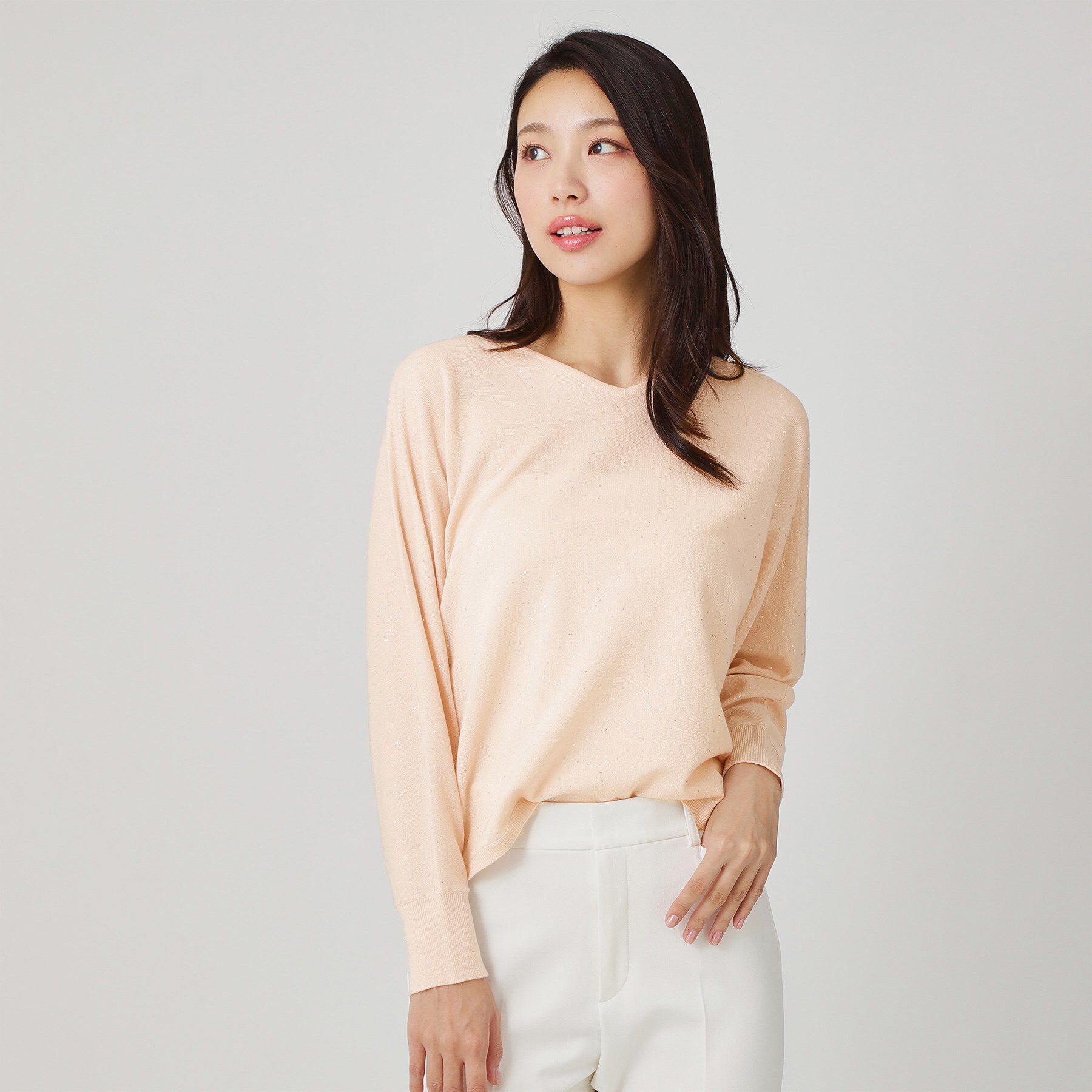 COUP DE CHANCE「【手洗い可】スパンコール入りニットトップス」|ニット・セーター|