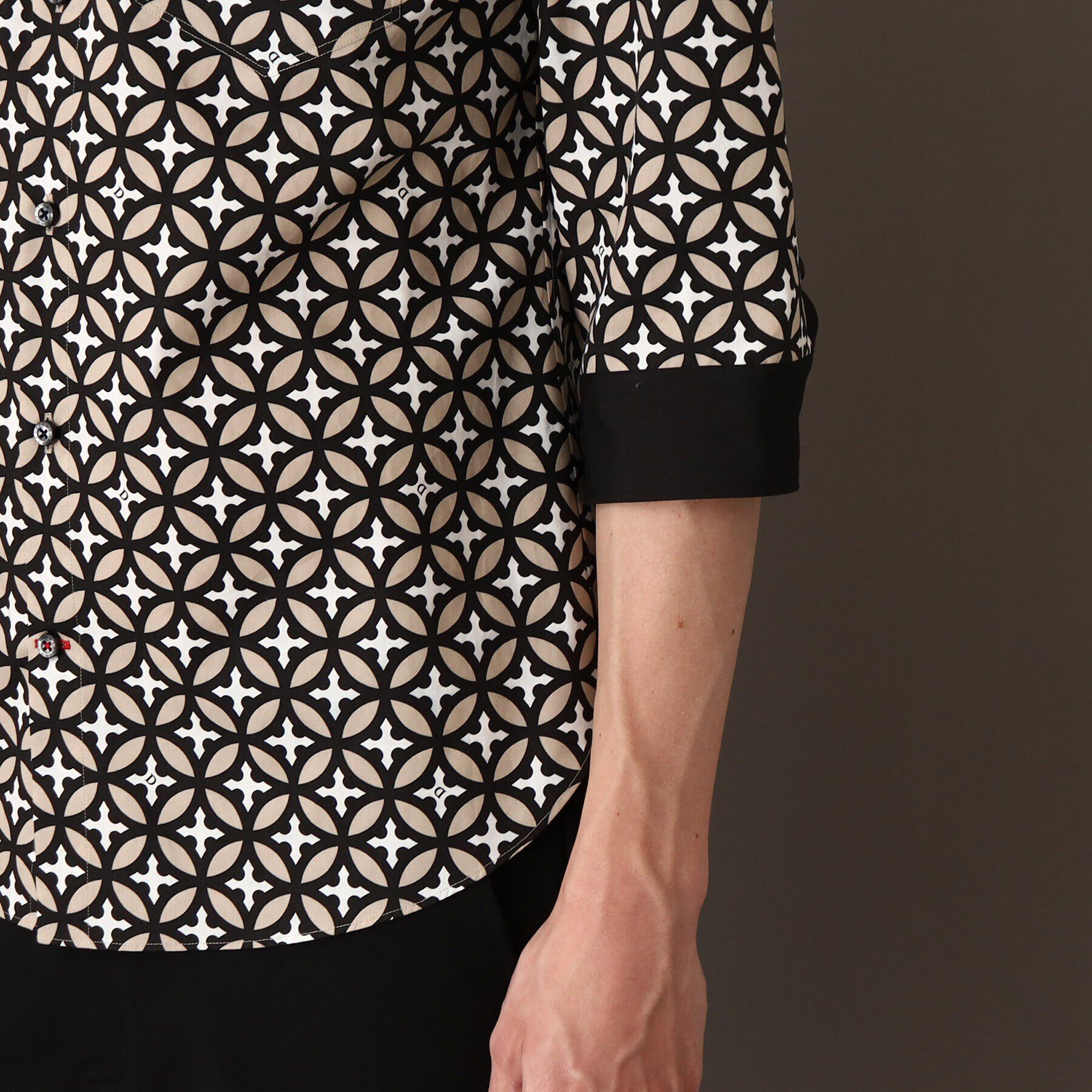 DRESSTERIOR「オーバーラップサークル スリークオーターシャツ」|シャツ・ブラウス|