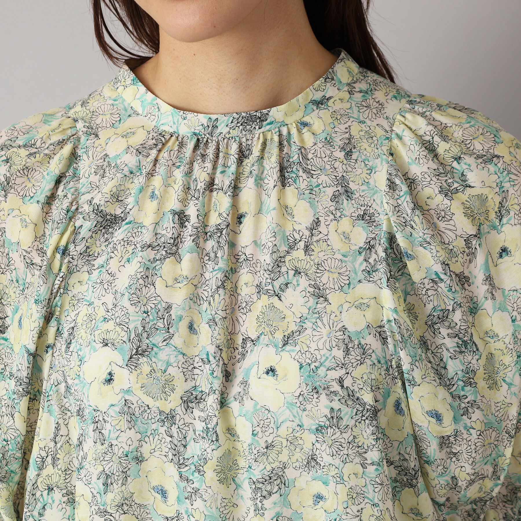 DRESSTERIOR「【着映え／花柄】フラワープリントボリュームスリーブブラウス」|シャツ・ブラウス|