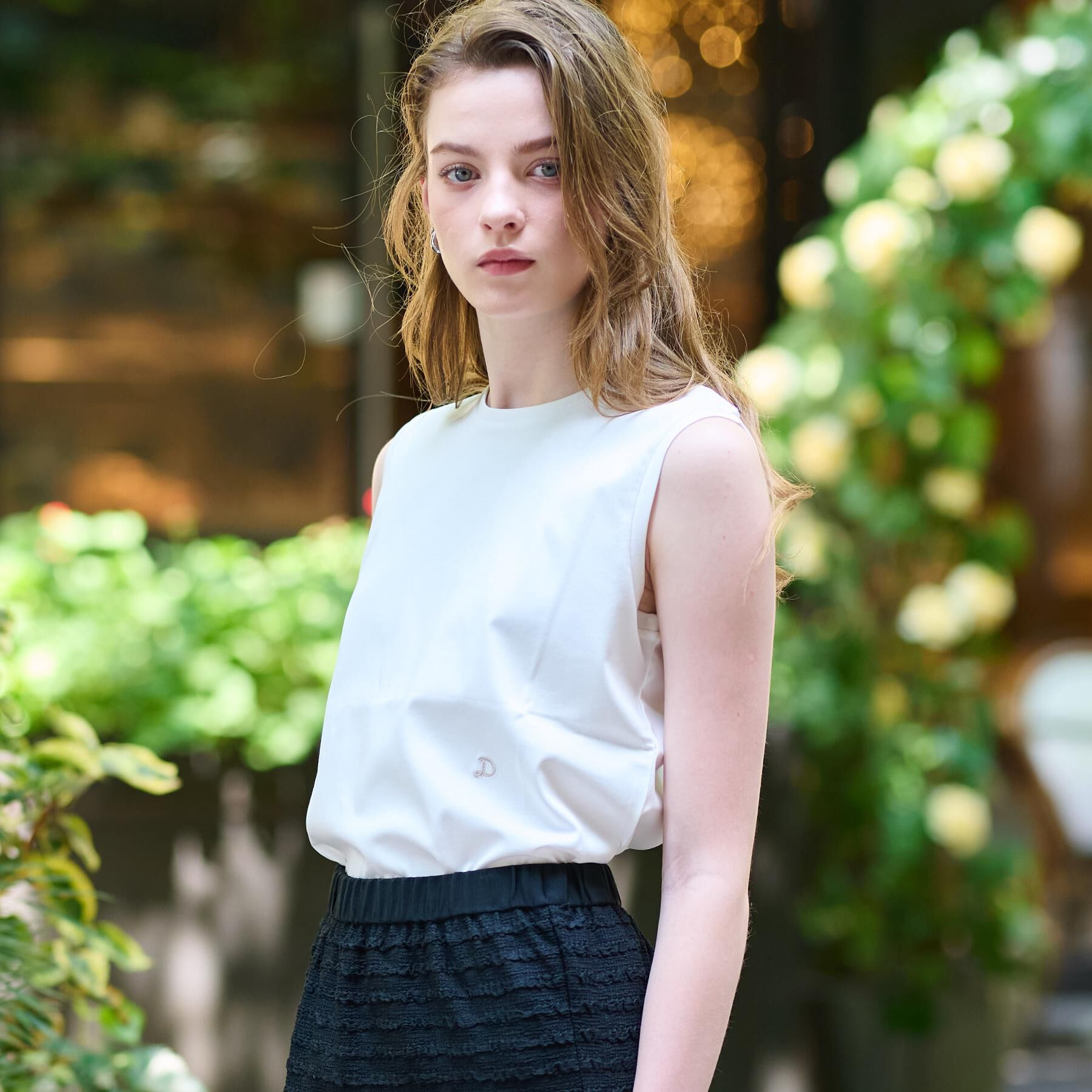 DRESSTERIOR「【接触冷感/抗菌防臭/消臭】アイスクリアコットンノースリーブT」|Tシャツ・カットソー|