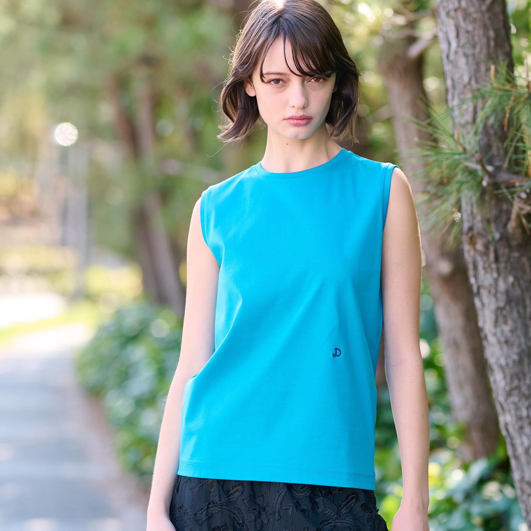 DRESSTERIOR「【接触冷感/抗菌防臭/消臭】アイスクリアコットンノースリーブT」|Tシャツ・カットソー|