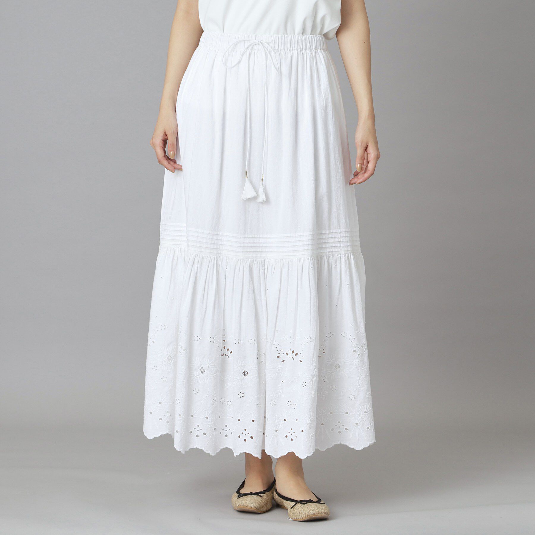 DRESSTERIOR「ウォッシャブルエンブロイダリースカート」|スカート|