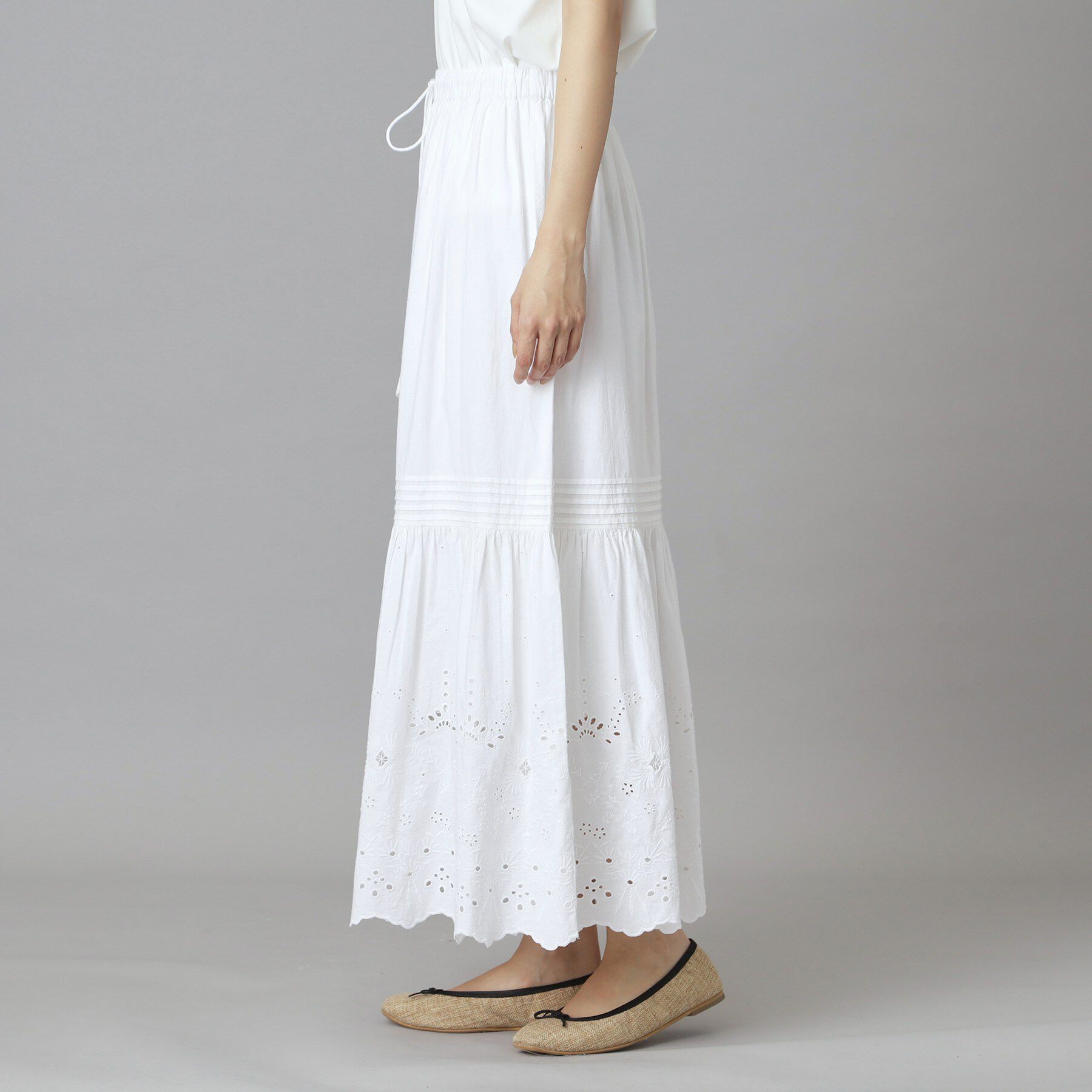 DRESSTERIOR「ウォッシャブルエンブロイダリースカート」|スカート|