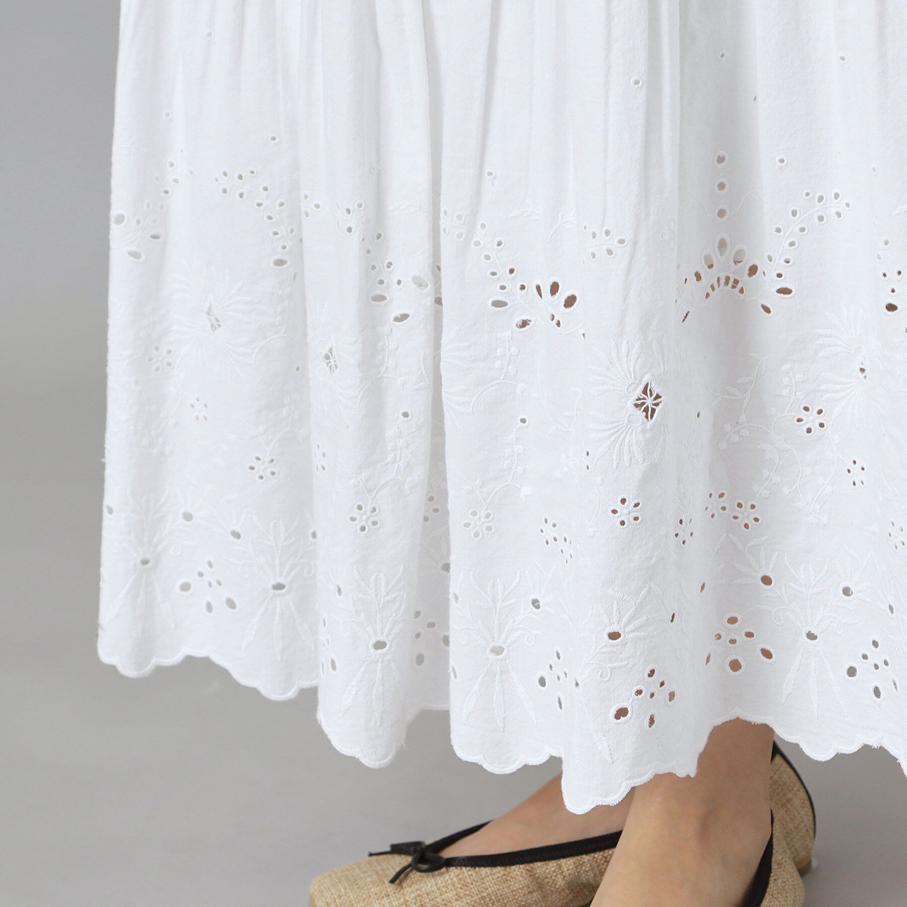 DRESSTERIOR「ウォッシャブルエンブロイダリースカート」|スカート|