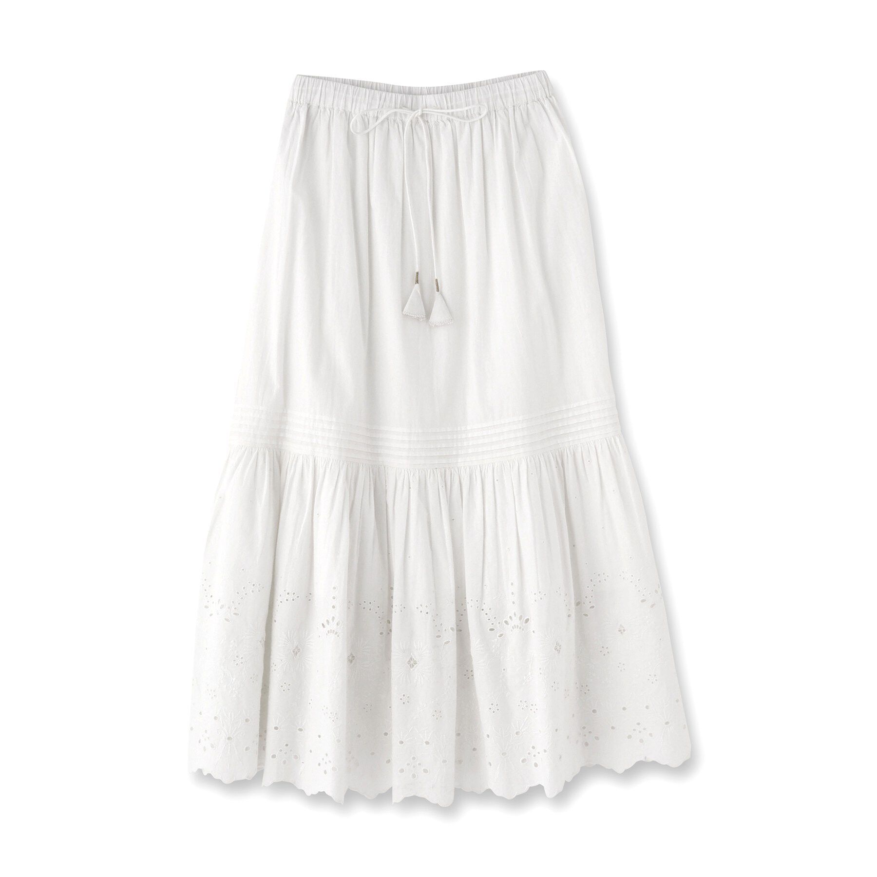 DRESSTERIOR「ウォッシャブルエンブロイダリースカート」|スカート|