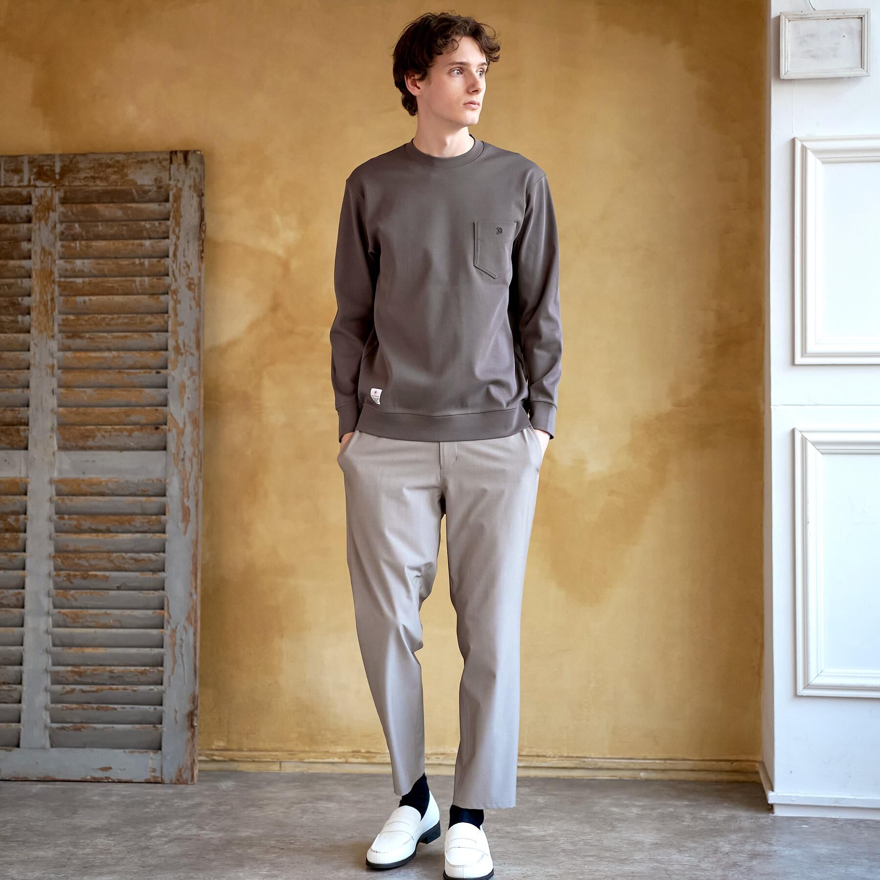 DRESSTERIOR「【抗菌防臭／UVカット／しわ防止】クールデオドラント フライスロングTシャツ」|Tシャツ・カットソー|