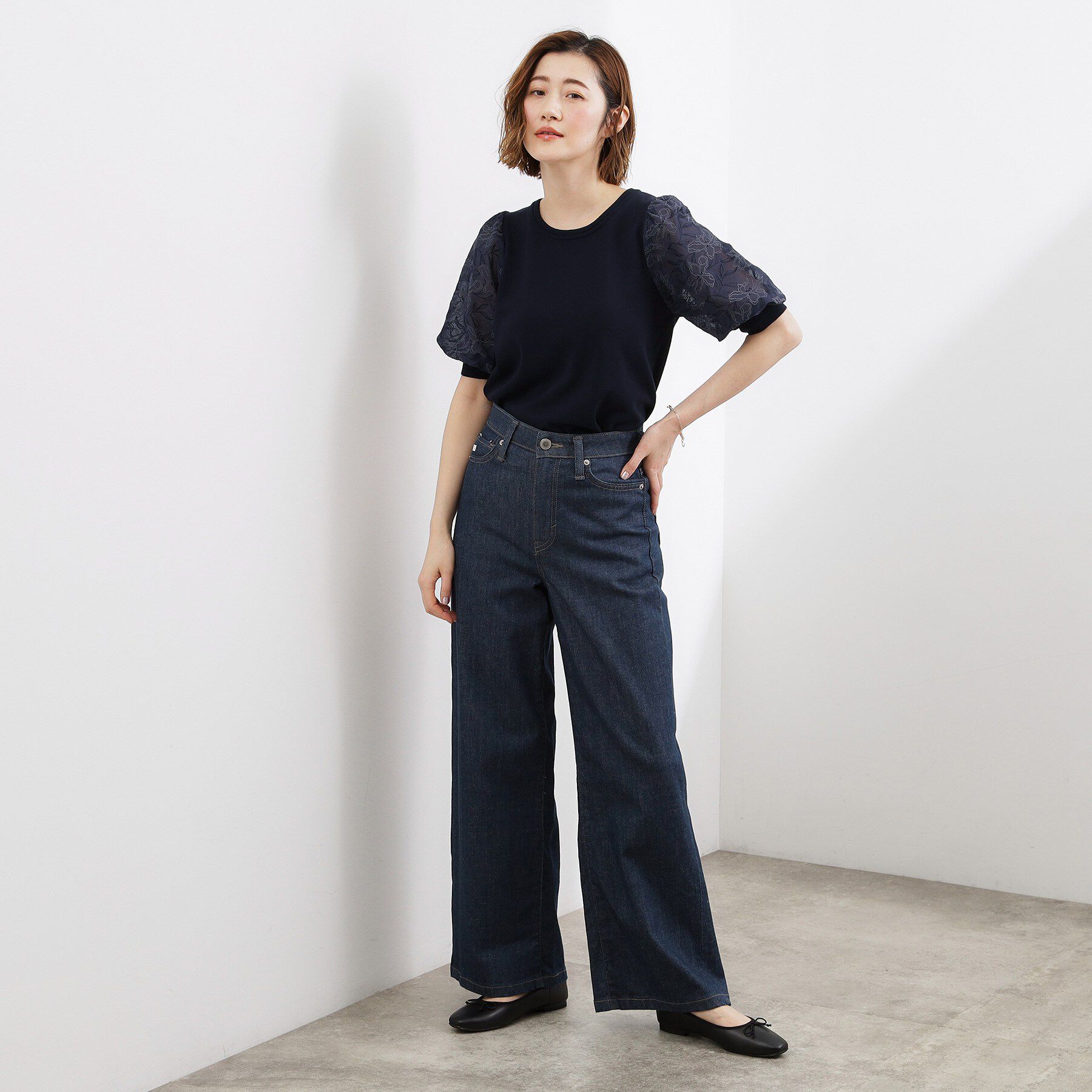 grove「一枚で着映える大人の袖コンシャスニット」|ニット・セーター|