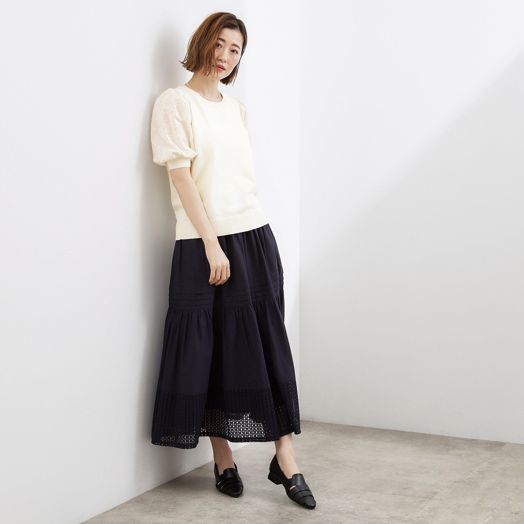 grove「一枚で着映える大人の袖コンシャスニット」|ニット・セーター|