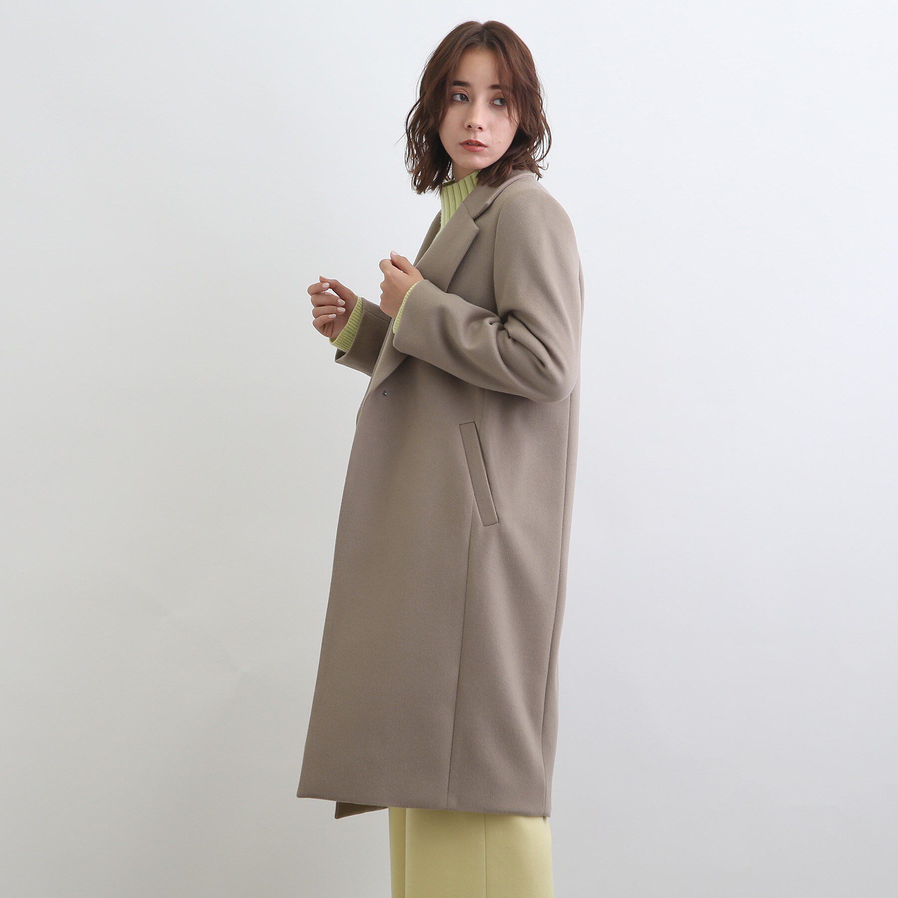 INDIVI「【定番人気！/名品コート/日本製】ウール100%チェスターコート」|チェスターコート|