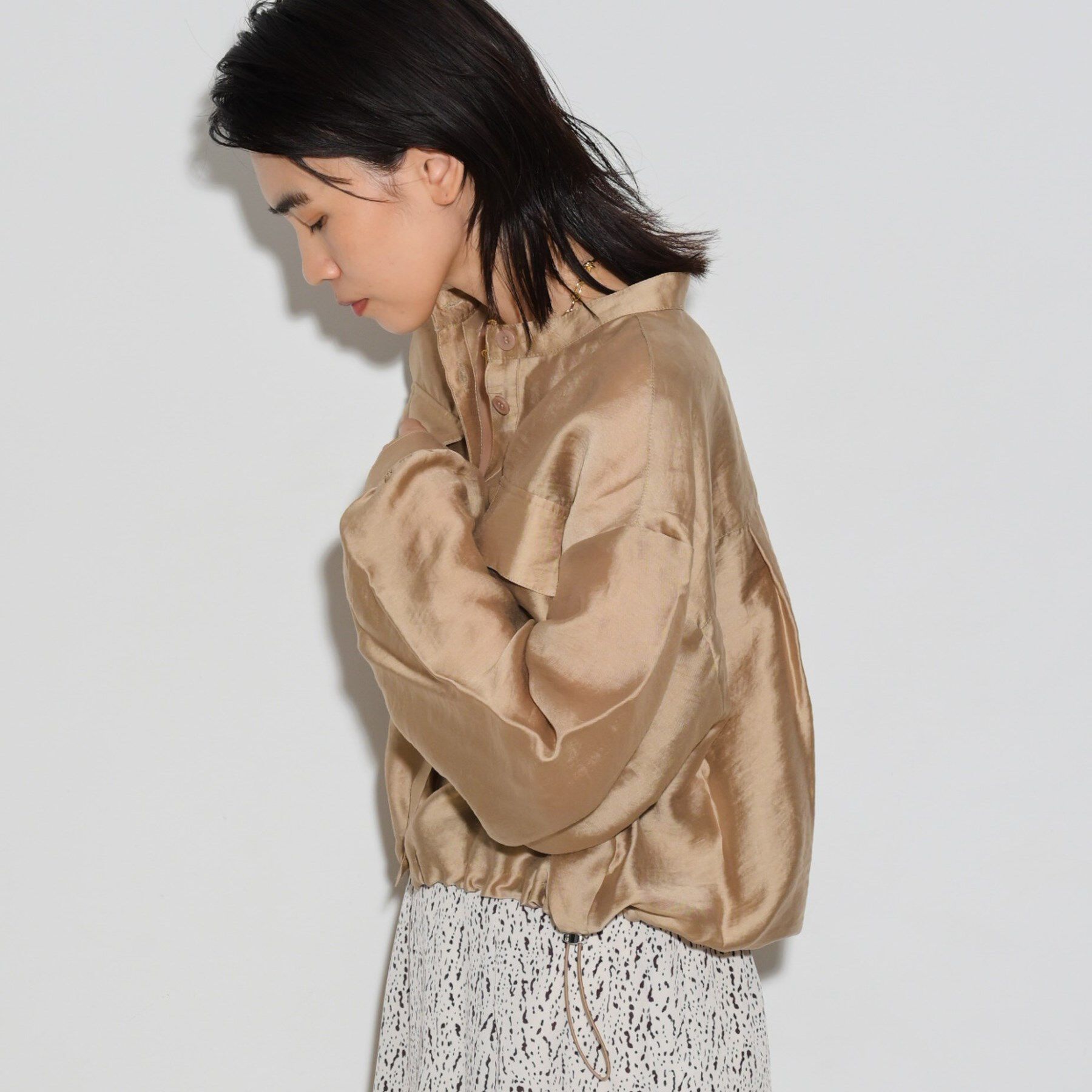 GALLEST「シアーローンブルゾンシャツ」|ブルゾン・スタジャン|