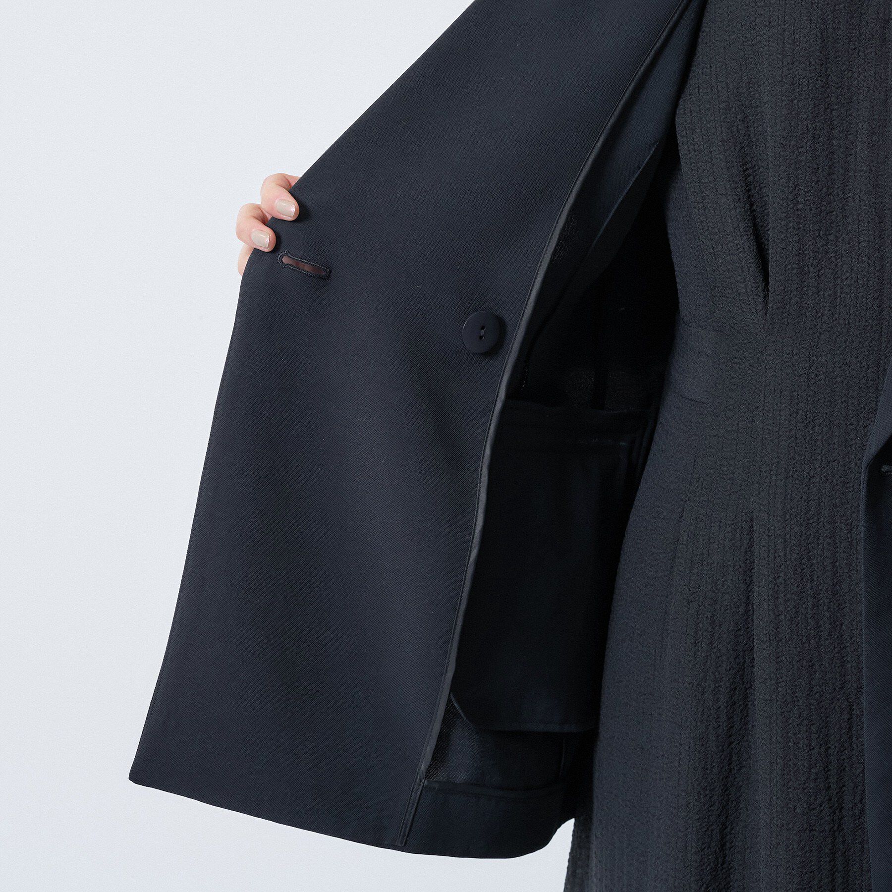 INDIVI「【着る日傘】ハーフスリーブダブルジャケット」|テーラードジャケット|